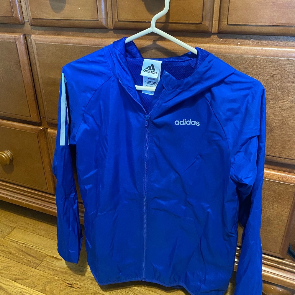 Adidas light weight jacket with hood